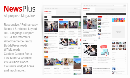 NewsPlus - MagazineEditorial WordPress Theme